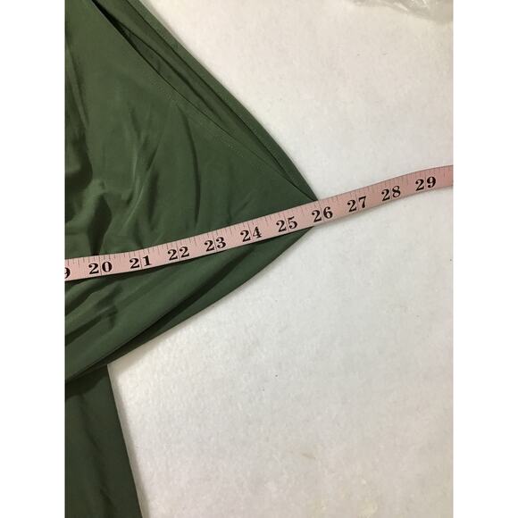 MISA LOS ANGELES SZ S Green Plunging Neck Twist Xenia Knot Maxi Dress NWT b41 - Picture 6 of 10